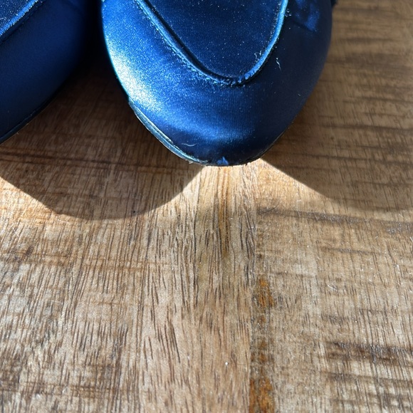Navy Satin Lord and Taylor Loafers - Picture 2 of 5